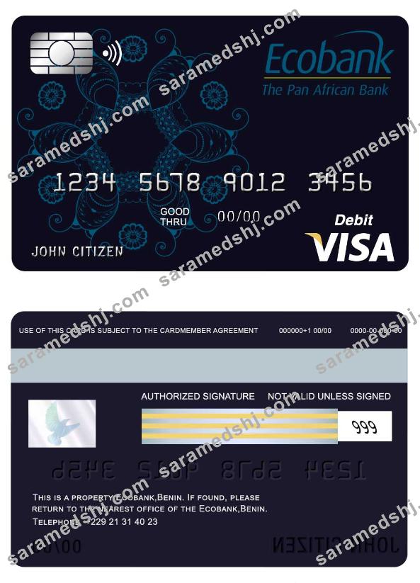 Benin Ecobank visa card
